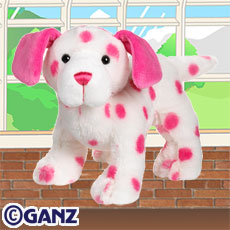 Webkinz Pink Dalmatian HM673 Soft Plush Animal With NO Code From Ganz Dog 